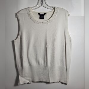 George sweater with beading at neckline  women's XL  #2702